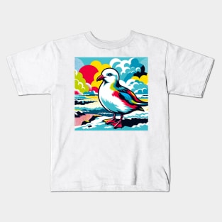 Polar Flight - Pop Art Snow Petrel Kids T-Shirt